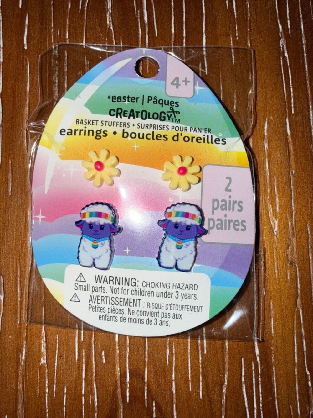 Creatology Easter Basket Stuffer Earrings 2 Pairs Ages 4+ Llama & Flower Design